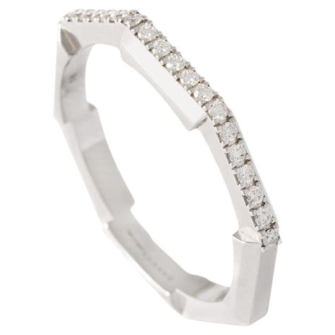 Gucci Link to Love diamond ring in 18k white gold 